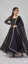 Bs 147 Georgette Printed Anarkali Kurti With Dupatta